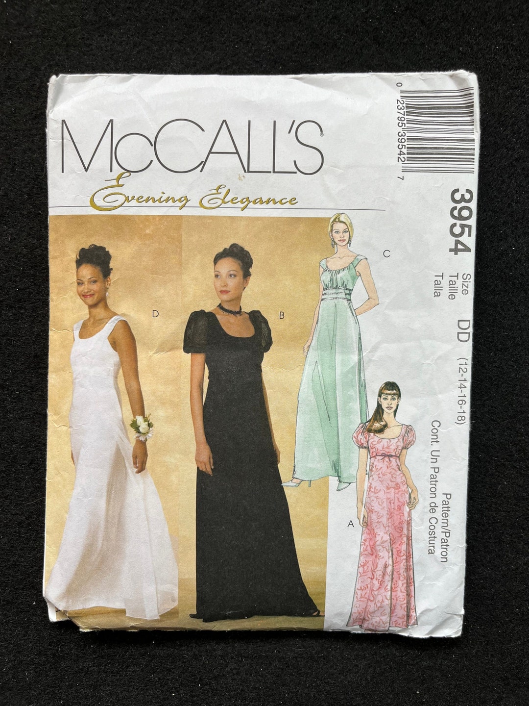 Mccall's Sewing Pattern 3954 Misses' Dresses Size 12-16 FF UNCUT - Etsy