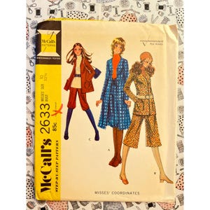 Rare McCall's Pattern 2633 Culotte Pants Knickers Jacket Coat Size 10 UNCUT