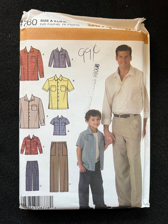 Simplicity Sewing Pattern 4760 Boys' & Men's Pants and - Etsy