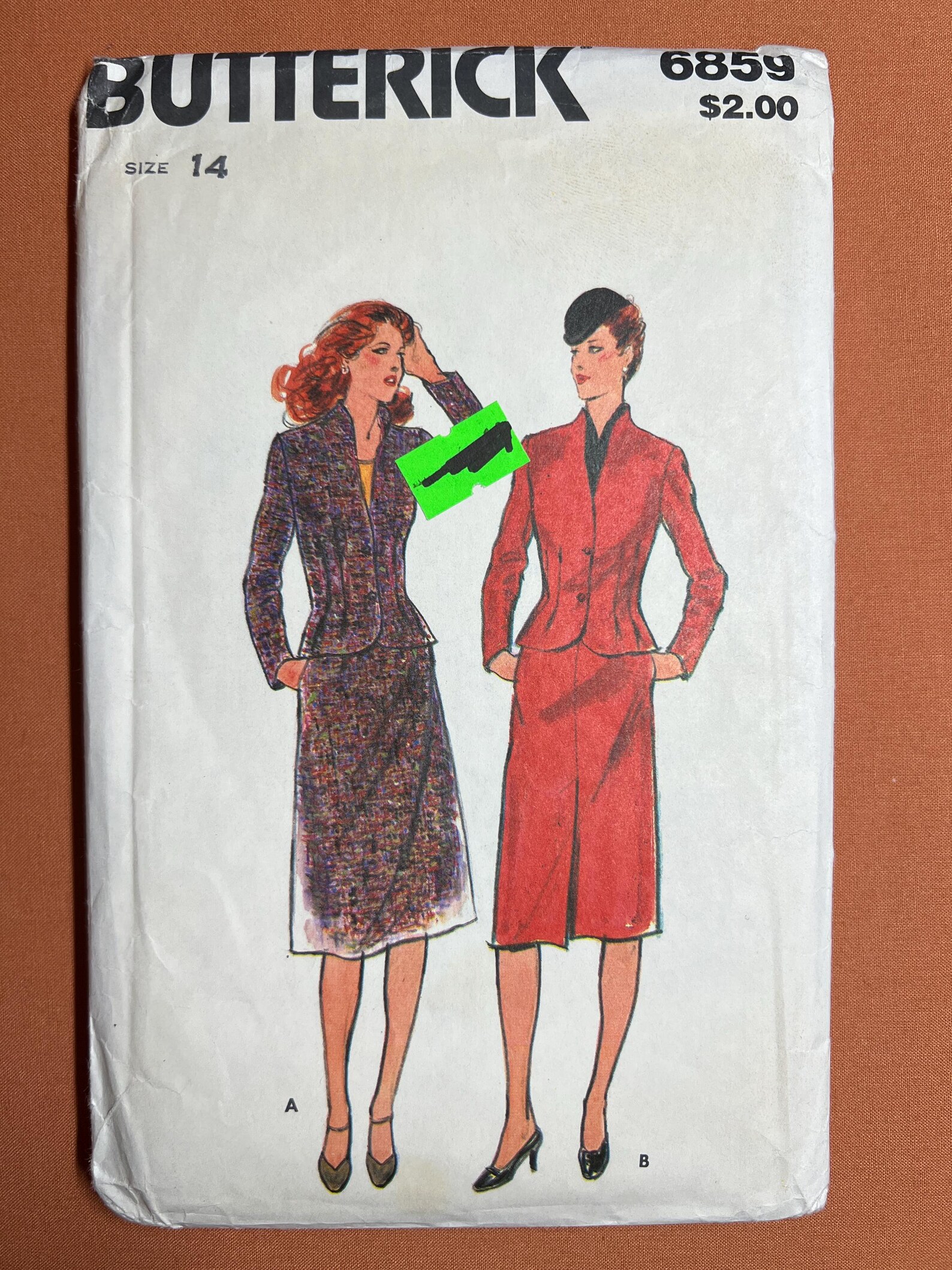 Butterick Sewing Pattern 6859 Jacket & Skirt Misses Suit Size 14 Bust ...