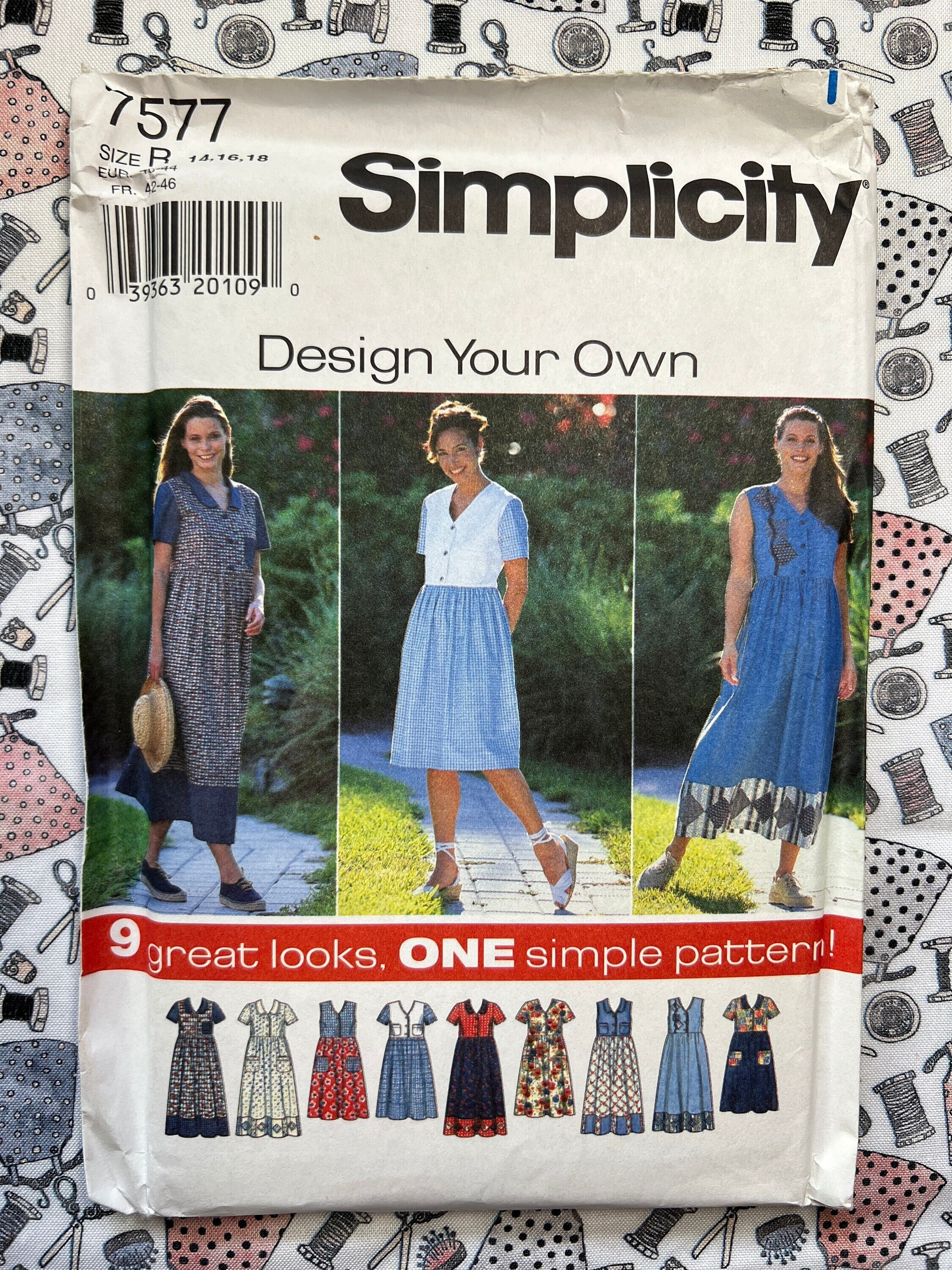 Simplicity Sewing Pattern 7577 Misses' Dress Design Your Own