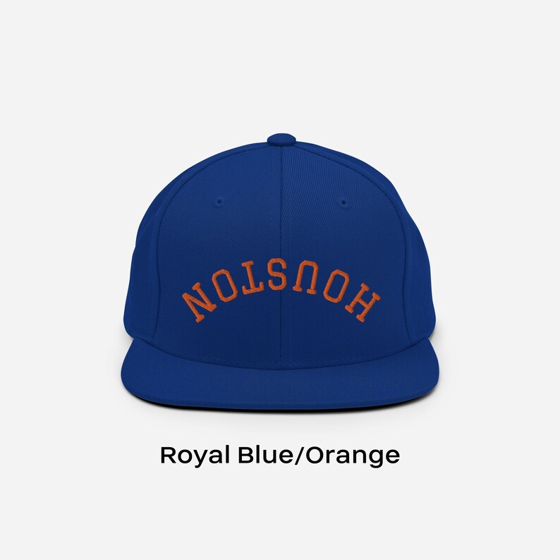 Houston Upside Down Snapback Hat, Houston H Hat, Houston Baseball Cap