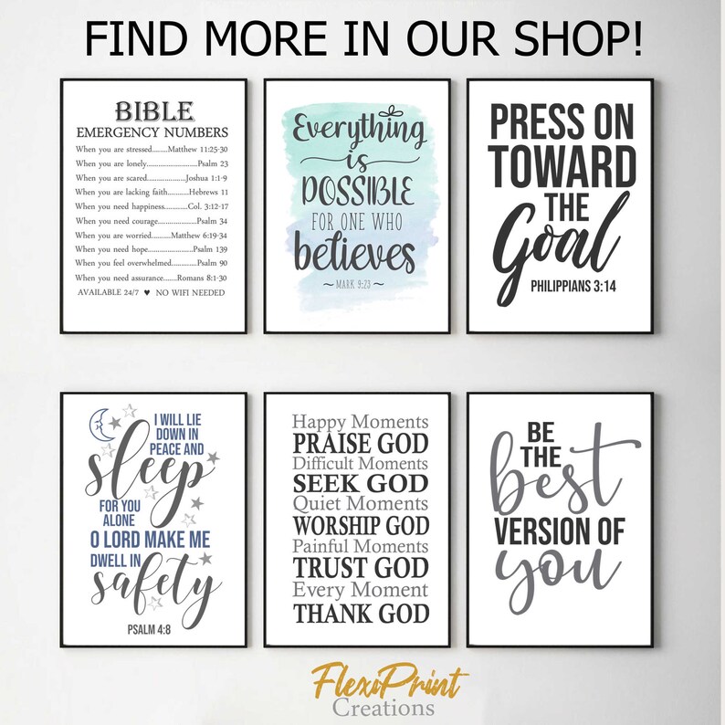 bible emergency numbers digital print or canvas christian etsy