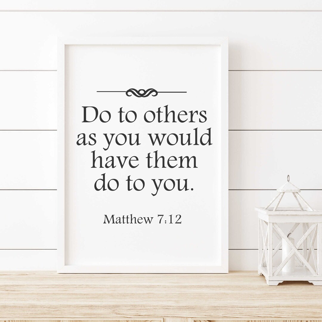 The Golden Rule Bible Verse Poster. Bless Your House or New Etsy