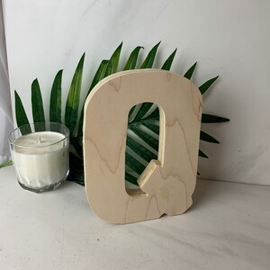 Wooden Block Letter &quot;Q&quot;