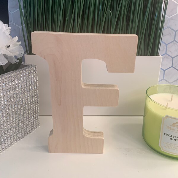 Wooden Letter F Etsy
