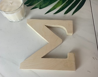 Unfinished Wooden Greek Letter &quot;Sigma&quot; Sorority-Fraternity-College-Crafters=Plywood-Greek Life