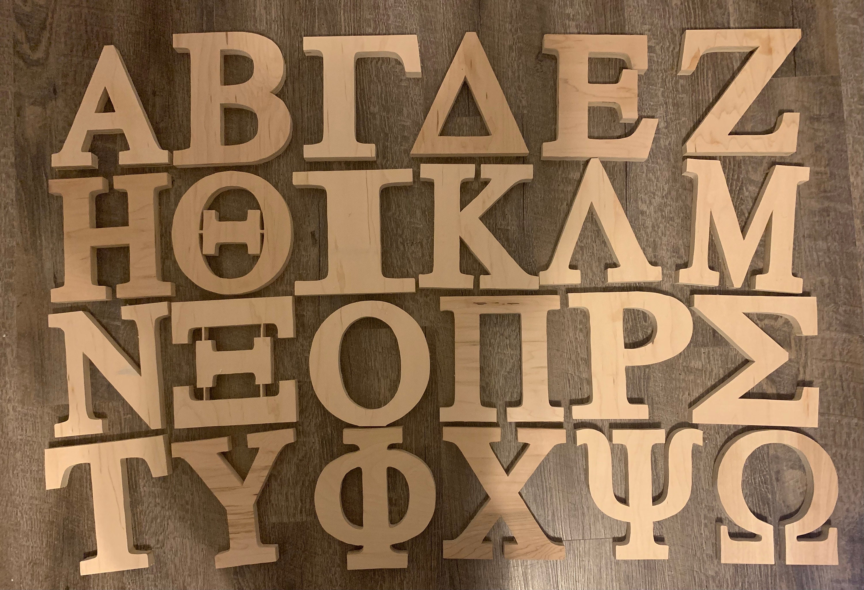 5” Unfinished Greek Wooden Letters – Sorority & Fraternity Craft Cutouts | DIY Greek Life Wall Decor