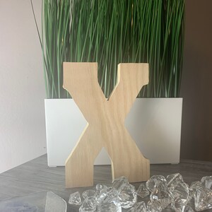 Wooden Block Letter &quot;X&quot;