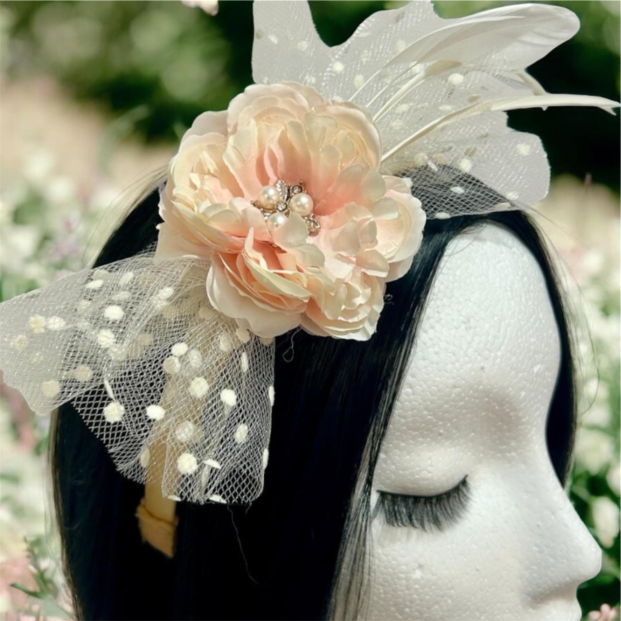 Peach and Cream Fascinator - Etsy