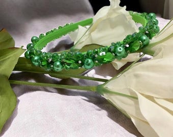 Green Crystal Stone Embellished Bow Women display picture 1