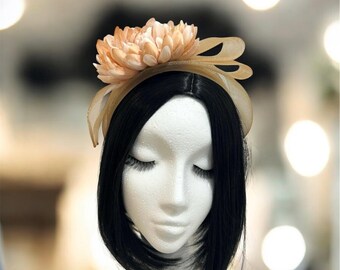 Bee statement headband Statement Golden Bumble Bee Headpiece With Rich Purple  main image 4