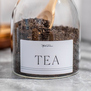 LABELS for Hot Drink Containers | Matte White Labels | Bespoke Minimalist Labels | Pantry Storage Labels | Organise Pantry
