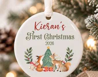 Personalised My First Christmas Ornament | Baby’s Christmas Decoration | Custom Name Ceramic Bauble