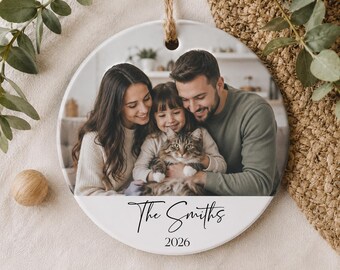 Personalised Photo Ornament | Custom Ceramic Keepsake (Heart or Circle)