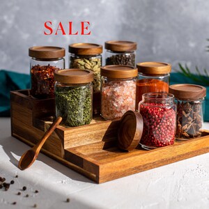 Glass spice jars for sale deals