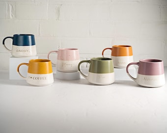 KIRA Personalised Flecked Stoneware Mug | Laser Engraving | Personalised Mug