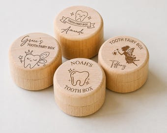Personalised Engraved Wooden Tooth Fairy Box | Custom  Keepsake, Memory Box