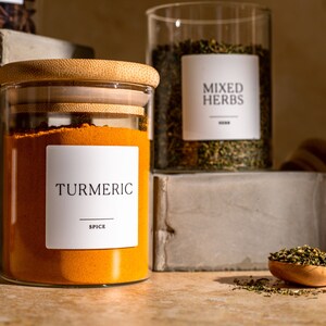 ANUKI Glass Spice Jars With Bamboo Lid Size 200ml Organise Pantry