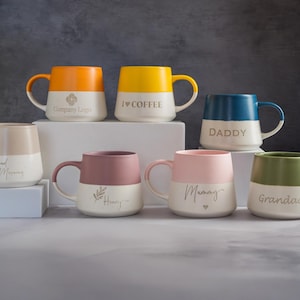 Personalised Stoneware Mug: Laser Engraved Ceramic Coffee Mug