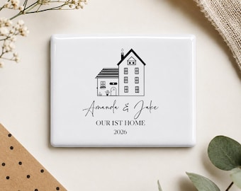 Personalised First Home Ceramic Fridge Magnet | Housewarming Magnet