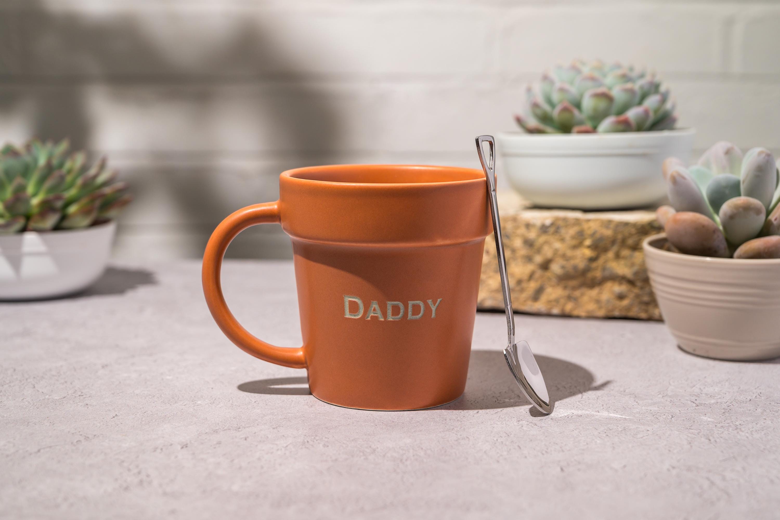 Mug Pot Personalised Plant Pot Mug With Shovel Spoon | Custom Father’s Day Gift ...