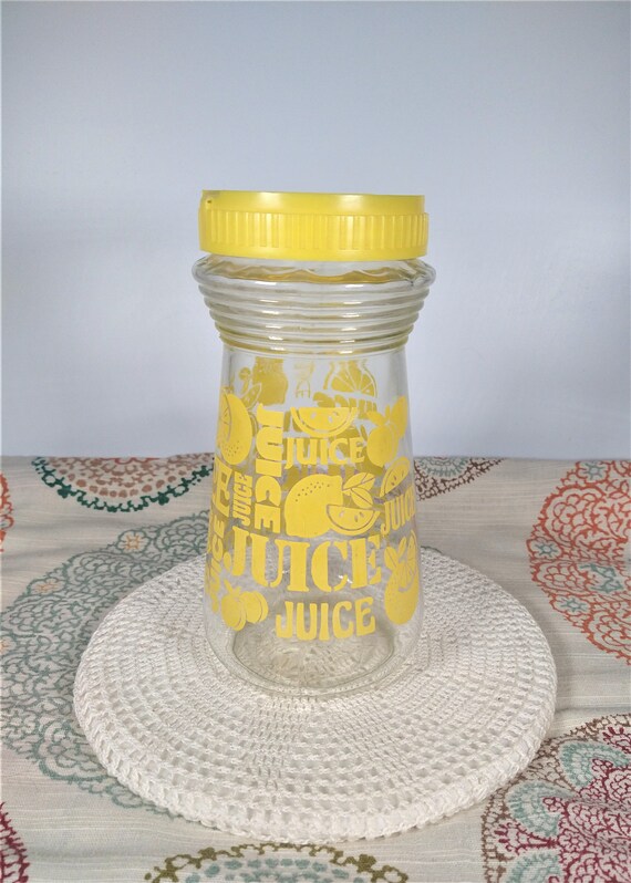 24 oz. vintage lemonade dispenser retro yellow lemonade Etsy