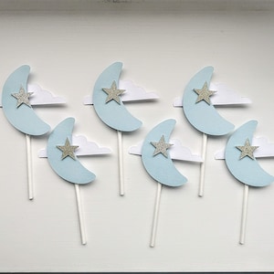 Baby Shower | Gender Reveal |Gender natural | Cloud Cupcake Toppers