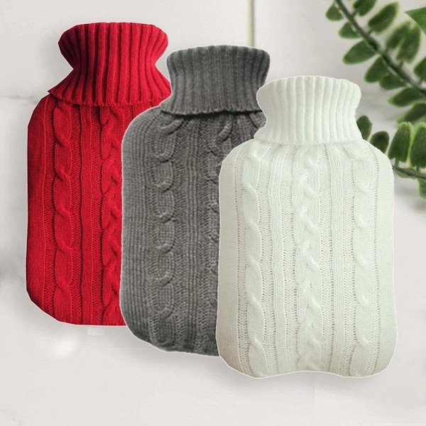 Premium 2L Gestrickte Wärmflasche Winter Bettwärmer Abdeckung Erstaunlicher Preis