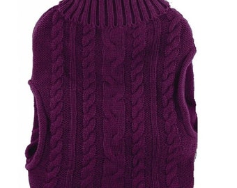 Premium 2L Knitted Hot Water Bottle With Pockets Winter Bed Warmer Purple (COVER ONLY) Amazing Price