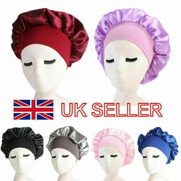 Women Soft Sleep Hat Pure Satin Silk Sleeping Cap Night Hair Care Scarves Bonnet