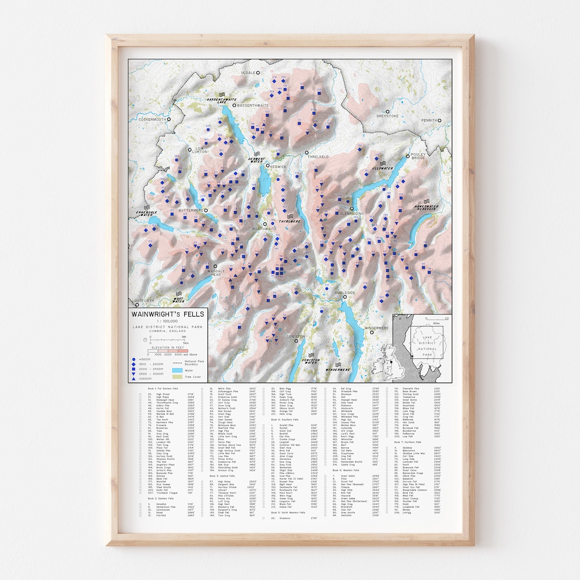 WAINWRIGHT'S Lakeland Fells Colour Lake District  Etsy