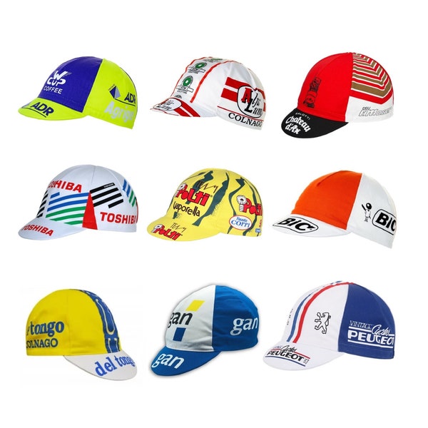 Fabriqué en Italie Retro vintage Cycling Team Bike sous le casque Bonnet