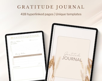 Digital Gratitude Journal | Digital Journal | Mindfulness Journal | Journal for Goodnotes | Wellness Planner | Mental Health | iPad Journal