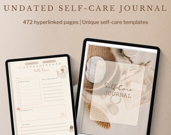 Self-Care Journal | Undated Digital Journal | Self Care Planner | Wellness Journal | Self-Care Workbook | Self Love Journal | Mindfulness