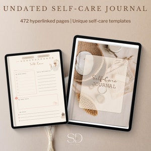 Self-Care Journal | Undated Digital Journal | Self Care Planner | Wellness Journal | Self-Care Workbook | Self Love Journal | Mindfulness
