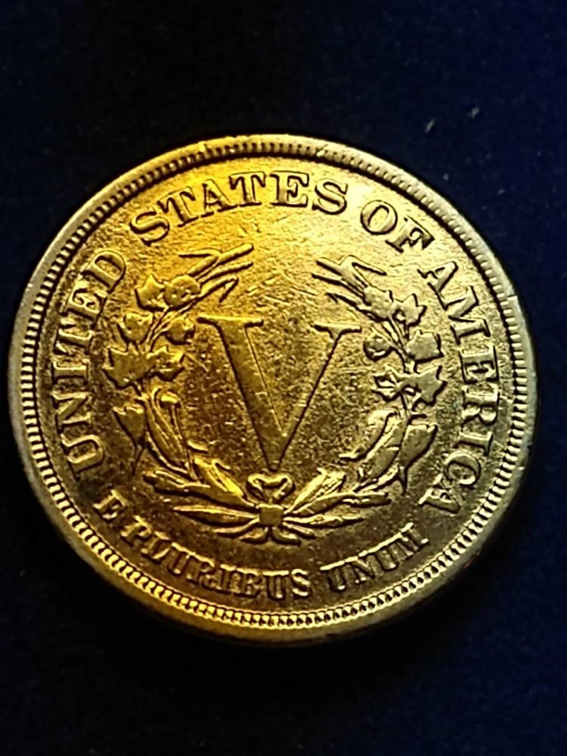 1883 24kgold plated liberty V nickel