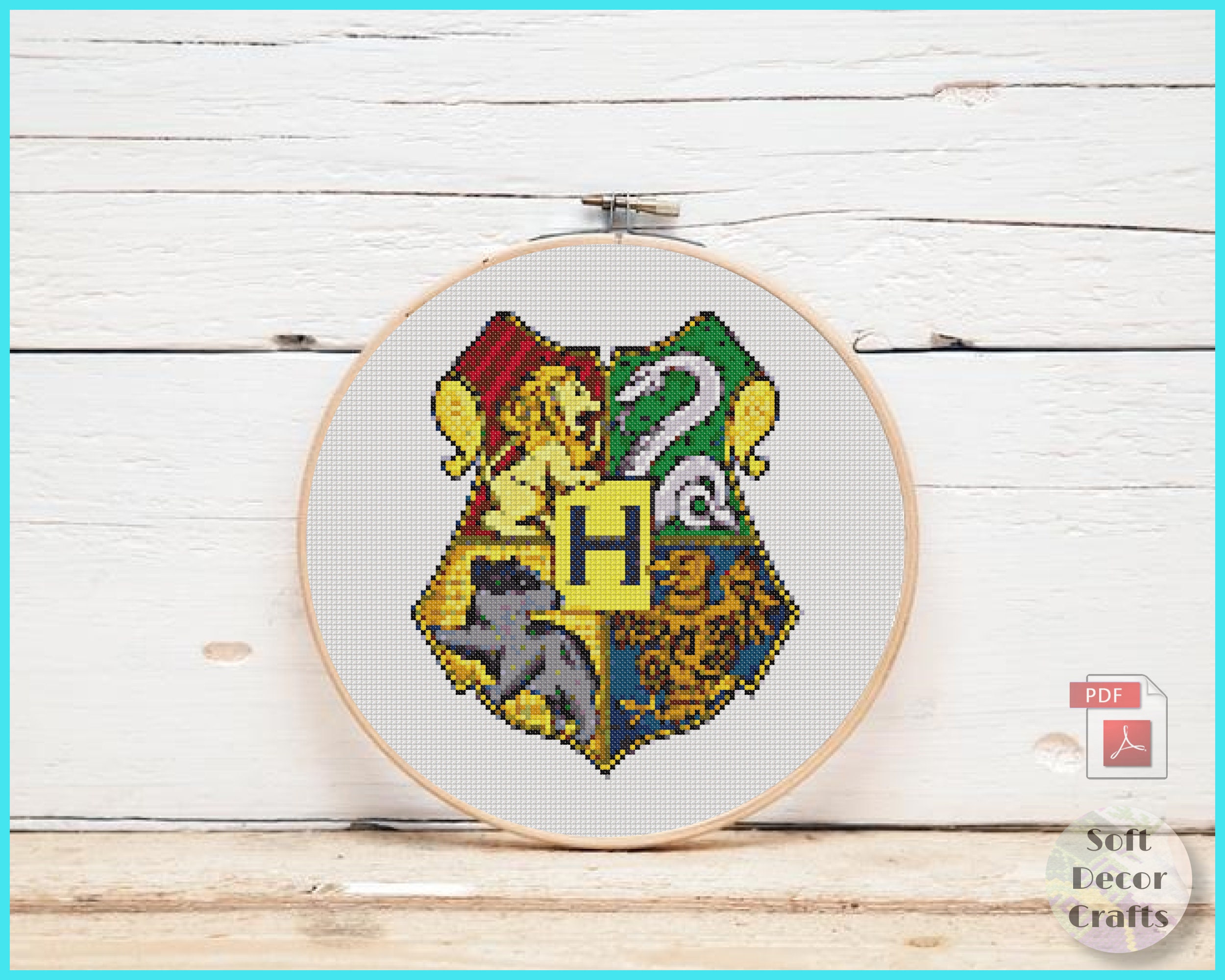 Hogwarts Cross Stitch Pattern Harry Potter Fan Magic School | Etsy