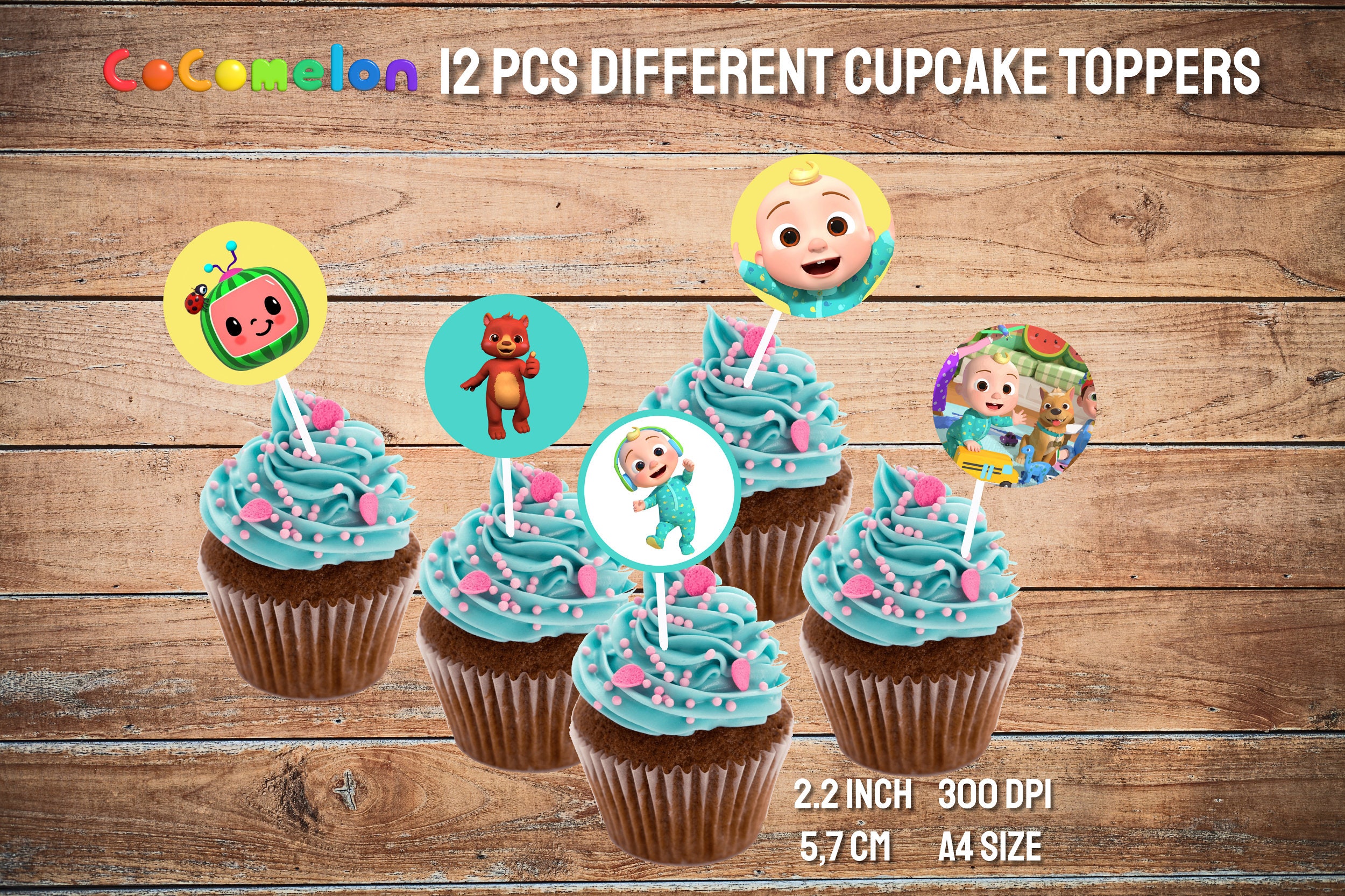 Cocomelon Cupcakes - Etsy