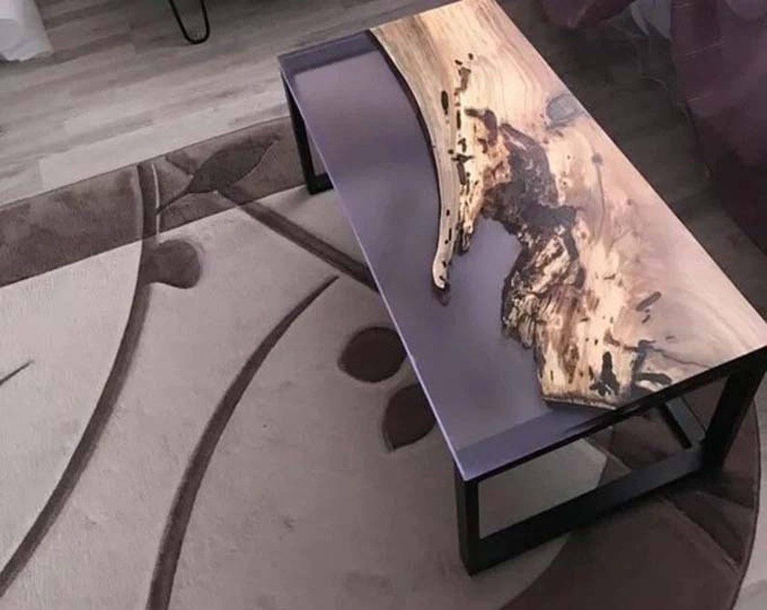 Clear Black Epoxy Table Top Custom Made Din Table Handmade Etsy