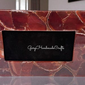 Red Onyx Picture Frame / Natural Gemstone Photo Frame / Unique Gifts for Couple / Wedding Gifts / Home & Office Decors