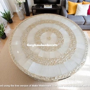 Elegant Selenite Stone Coffee Table Top Handmade Crystal Healing Gemstone Conference Office Meeting Desk Luxury Balcony Garden Furniture Dec