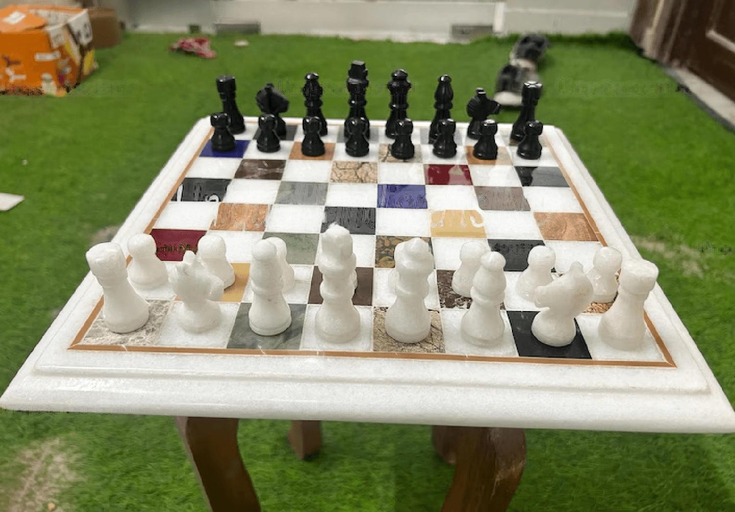 引き取り限定】大理石チェステーブル 引き取り限定】大理石チェス