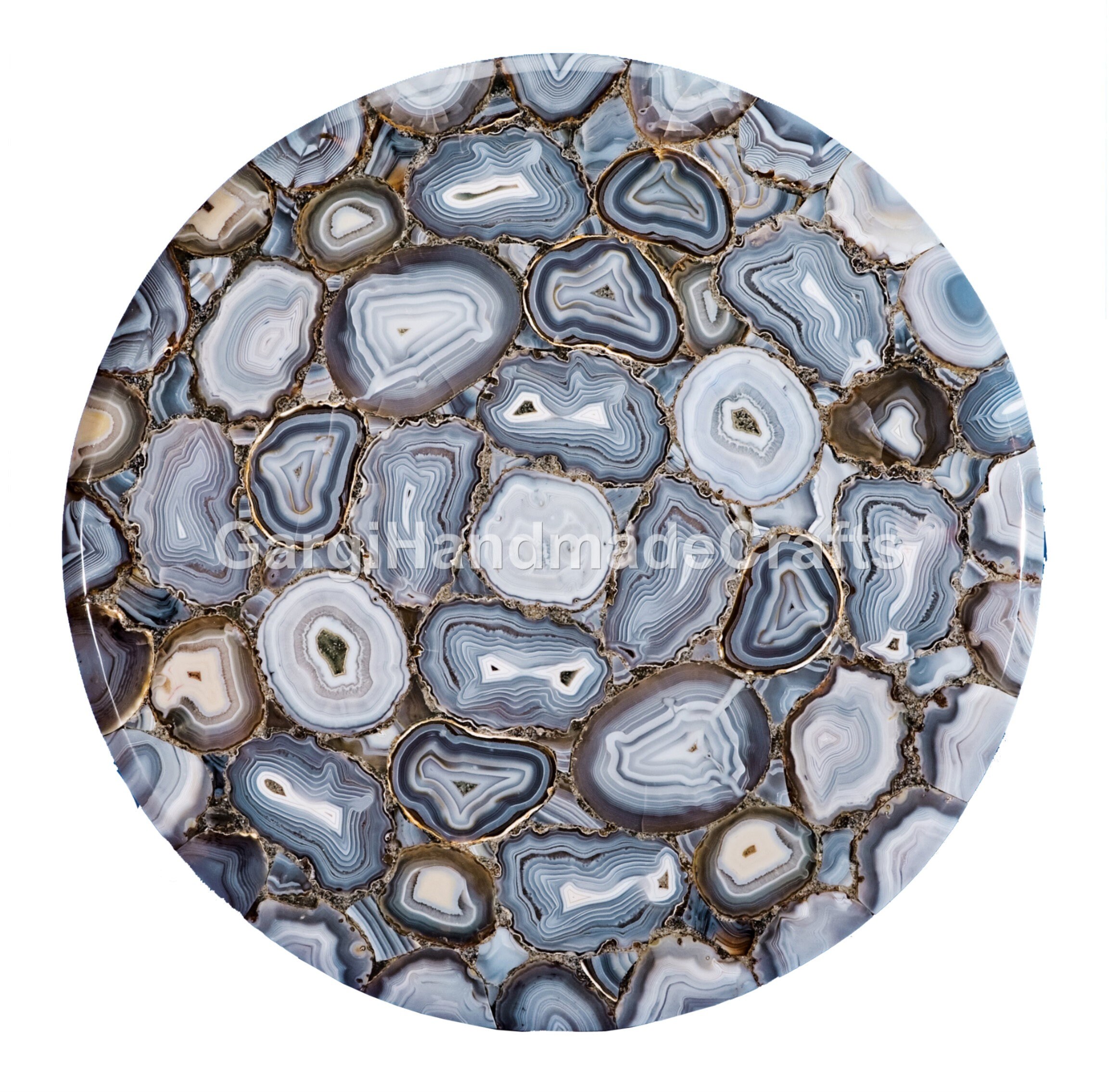 30'' Handmade Natural Agate Round Center Coffee Table Etsy