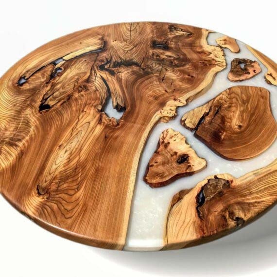 White Epoxy Resin Table Round Epoxy Coffee Table Resin Arts Etsy