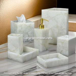White Quartz Stone Natural Beauty for Unique Home Accents, Table Decor, and Gift Ideas Elegant Bath Accessories Decoration