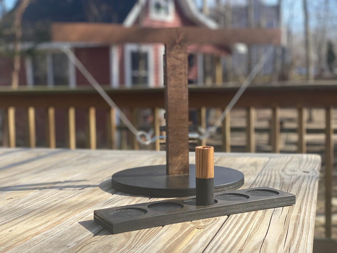 Double Table Top Ring Toss W/engraving. Classic Ring Toss Game, Perfect for Family Gatherings