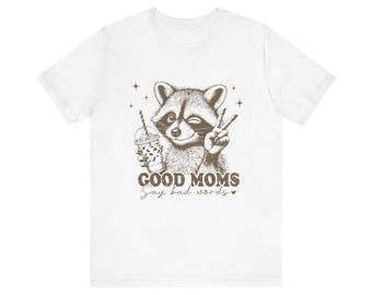Raccoon Peace Sign Tee | Hand-Drawn Illustration, Humorous Mom Gift