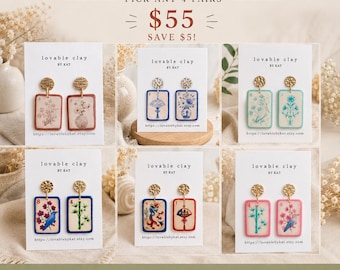 Handmade Mahjong Earrings 4-Pack | Pick Any 4 Pairs & SAVE