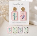 Mahjong Tile Earrings – Polymer Clay Statement Jewelry